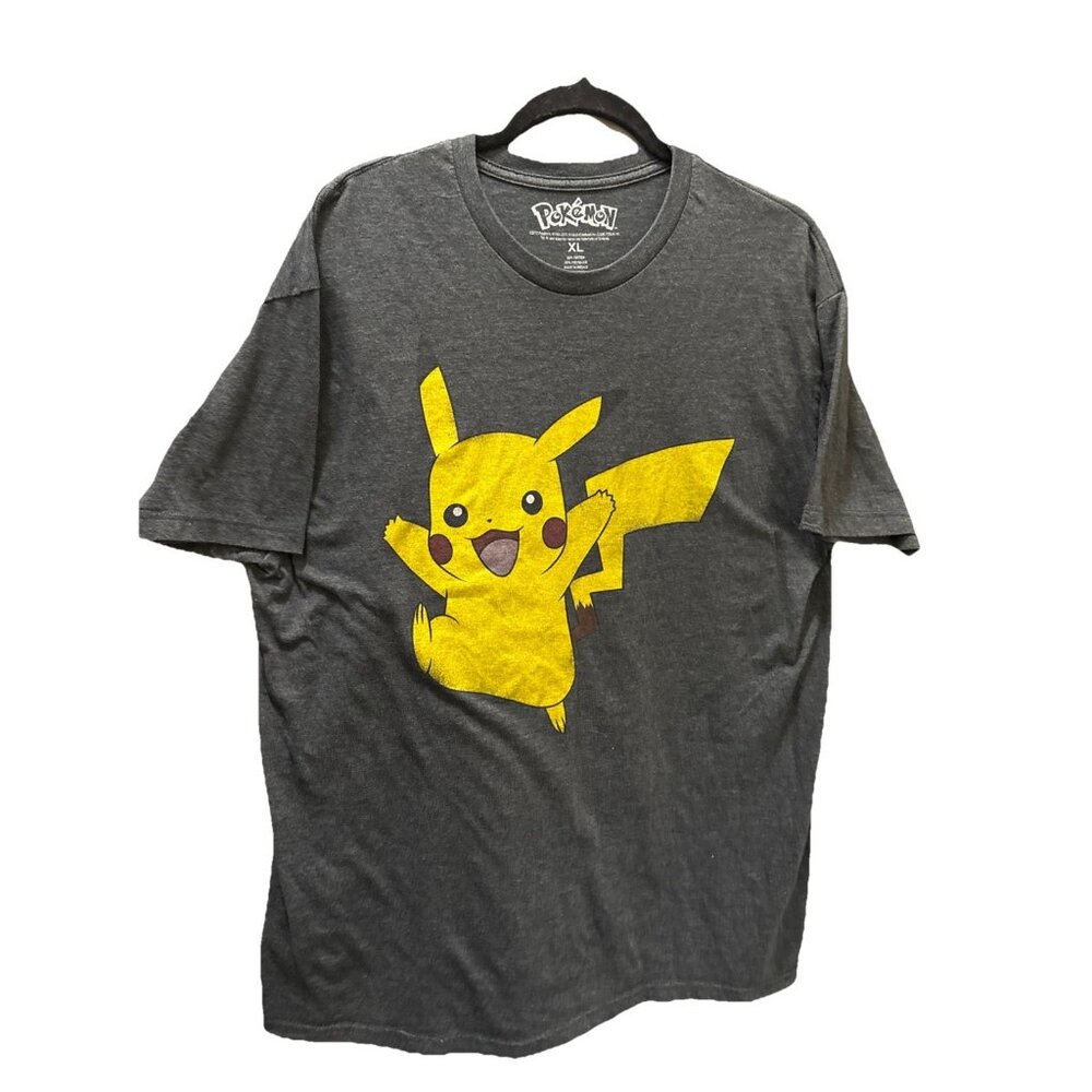 Pokemon Graphic Short Sleeve T-Shirt Men’s XL 2013 Gray Pikachu Mudkip Treeko